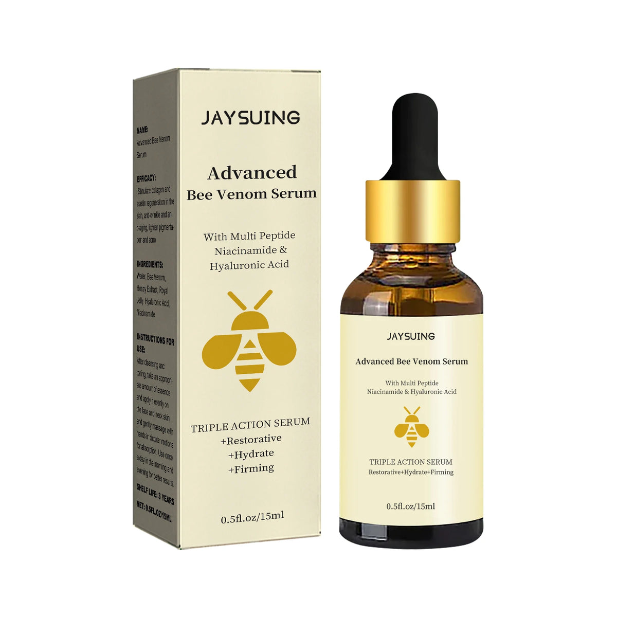 Advanced Bee Venom Serum Tighten Lightens Fine Lines Repair Dullness Moisturizing Firming Facial Skin Essence Brightening Skin
